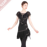 여름 반팔 댄스복 연습복 공연의상 라인 라틴 스포츠댄스 S226 : 스탭랄라