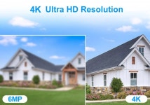 CCTV 홈캠 매장 가정용 현관 방범용 카메라, 야외 스마트 듀얼 라이트, 컬러 사람 및 자동차 감지, IP67 SD 카드 슬롯, 8MP : 데2즈