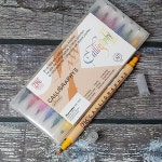 쿠레타케 지그 2mm/3.5mm 양면닙 Memory System 트윈 캘리그라피펜 Ⅱ 6색 MS-3500/6V F124 : 문구반점