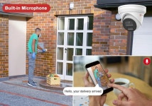 CCTV 홈캠 매장 가정용 현관 방범용 카메라, 야외 스마트 듀얼 라이트, 컬러 사람 및 자동차 감지, IP67 SD 카드 슬롯, 8MP : 데2즈