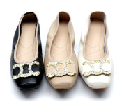 신알지[수제화]여성용 플랫슈즈 말랑 푹신한 가죽 쫄쫄이 구두단화 생고무 PRI-J0486 : 신알지