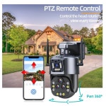 CCTV 홈캠 매장 가정용 현관 방범용 울트라 16MP 8K 와이파이 PTZ IP 감시 보안 카메라, 4 렌즈 카메라, 20X 줌 AI 자동 추적 비디오카메라... 
