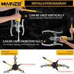 유압 공구 부속 기어 풀러 휠 베어링 분리기 도구 차고 수리점용 조정 가 2 개의 3 턱 5 T 10 15 20T : 엠엔제이03