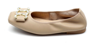 신알지[수제화]여성용 플랫슈즈 말랑 푹신한 가죽 쫄쫄이 구두단화 생고무 PRI-J0486 : 신알지