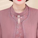 겨울 중년 원피스 바스락 여성 엄마 압록색 어머니 옷 할머니 결혼식 예복은 보통 노 : 브리즈나인