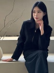크롭자켓 카라 집업 베이직 지퍼재킷 : 디올레
