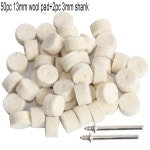 연마 공구 부속 20pc/30pc/50pc 양모 펠트 버핑 라운드 휠 그라인딩 패드 Dremel 로타리 액세서리 용 3mm 섕크 : 엠엔제이03