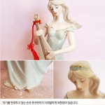 고급 피겨린 도자기 장식 인형 인테리어인형 아름다운 리라여인 34cm : 서나샵