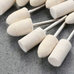 연마 공구 부속 드레멜 드릴용 울 펠트 장착 버핑 휠 그라인딩 헤드 회전 생크 전기 액세서리 100 개 : 엠엔제이03