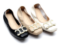 신알지[수제화]여성용 플랫슈즈 말랑 푹신한 가죽 쫄쫄이 구두단화 생고무 PRI-J0486 : 신알지