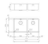 [FOSTER] 2206 850 Sink KE - R15 씽크볼 싱크대 개수대 : 비에스엠