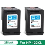 프린터 잉크 카트리지 Hicor 호환 블랙 교체 HP 122 데스크젯 1000 1050 1050A 1510 2000 2050 3000 3050 122XL : 에버그린 라이프