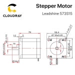 Leadshine Nema23 스테퍼 모터 3D 프린터 CNC XYZ용 573S15 6-리드 57mm 3 상 5.2A 150Ncm : 대한민국대표상사