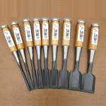 KAKURI 가쿠리 레드오크 핸들 목공끌 평끌 조각 세공 전문가용 조각도 모음 : EAM