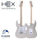 헥스 E100 PLUS S PGY 입문용 연습용 일렉기타 파스텔 그레이 : 악기코리아