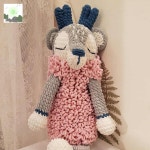 코바늘 인형 태교뜨개질 만들기 패키지 귀여운 사슴 애착 뜨기 : HILLZO-URBAN