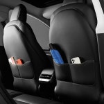 테슬라 모델 3 Y용 가죽 시트 백 킥 프로텍터 매트 센터 콘솔 보호 패드 뒷좌석 보호대 : 스타더스트312