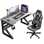 1인 컴퓨터 책상 2인 1800 미디 데스크 슬 트 테이블 탑 홈 오피스 현대적인 심플한 : 브리즈나인