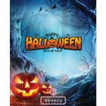 H3378 호박 현수막 / 어린이집 유치원 학원 할로윈 현수막 할로윈파티 1회 수정 가로형 소 : 파티붕붕