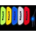 4Pcs 자동차 문 열기 반사 스티커 외부 Anti-collision 마커 트림 SUV 트럭 안전 경고 : 스타더스트312