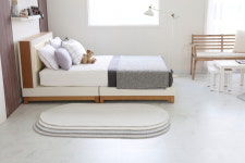 사계절 러그 타원형 물세탁 가능한 단모 200x250 베이지 : 가람카페트