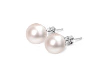 12mm 담수 진주 혼주 귀걸이 마가렛 : 화이트하트레인 쥬얼리