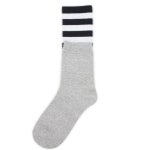 여성 안흘러내리는 23cm 긴목 삼선 장목 면 양말 5컬러 (여자, 단품) : 데녹스