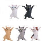 귀여운 고양이 미니피규어 장식진열 반지거치대 소품받침대 동물피규어 노랑줄무늬 : 리브앤스토어