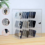 휴대폰 보관함 투명 아크릴 박스 잠금 폰 수거함 학원 : 제이앤상점