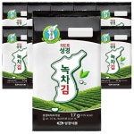 Jery1225 17g 녹차 15개 x 성경김 조각 지도표김 : 제리엘란샵