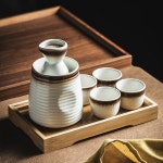술잔세트 술 세트 고급 잔, 세라믹 심플 가정용 작은 술잔, 와인 디스펜서, 소주 워머 : 토탈바코드