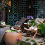 라탄 원목 의자 세트 스툴 가구 야외 라운지 발코니 가정용 성인 등나무 레저 싱글 테이블 : 브리즈나인