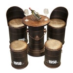 빈티지 레트로 오일통 드럼통 깡통 의자 술집 호프 카페 철통 철제 스툴 : GAROglobal