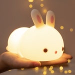 터치 무드등 수유등 취침등 토끼 구름 휴대용 취침등 충전식 : 네꼬상점