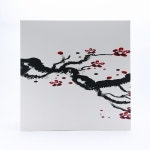 매화 병풍 벽시계(120x40cm) 긴벽시계 인테리어 디자인 아트 DIY 집꾸미기 플라워 데코 꽃나무 : 봄월드