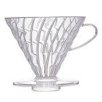 하리오 V60 플라스틱 커피 드리퍼 사이즈 02 03 클리어 : 커퍼스 하이