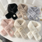 겨울 쁘띠 머플러 밍크 목도리 짧은 미니 페이크 퍼 스카프 : 엔젤가드