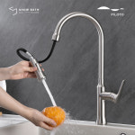 필로토 더죤테크 슈티에싱크3111 니켈 주방수전 싱크대 주방 수도꼭지 고급 거위목 수전 : 쇼바스