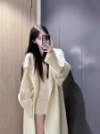롱 가디건 가을 겨울 미드 길이 위 밀랍 스웨터 니트 재킷을 했습니다 : 터키시골언니