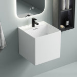 사각 벽걸이 세면기 화장실 반다리 세면대 도기 803 : 몬세라믹