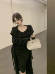롱 가디건 가을 겨울 두꺼운 유럽 스웨터 무릎 위 긴 니트 후드 재킷 : 터키시골언니