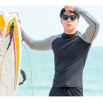 남자 래쉬가드 워터파크 물놀이 수영복 블랙 상의 BG 레쉬가드세트 집업 : 제이에스컴퍼니233