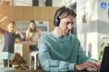 필립스 능동형 소음 차단 헤드폰 무선 Bluetooth H6506 평면 접이식 경량 오버이어 헤드폰다중 연결 포함 깊은 베이스와 30시간 재생... 