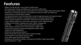 EdisonBright Nitecore MH12 Pro 3300 루멘 USB 충전식 505 미터 빔 던지기 LED 손전등 충전 케이블 운반 케이스 : 모모스 스토리
