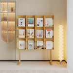 원목 매거진랙 잡지 꽂이 철제 아크릴 선반 플로어스탠딩 신문지, 도서 정보수납 동화책 진 : 브리즈나인