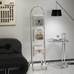 원목 매거진랙 잡지 꽂이 철제 아크릴 정보 플로어 스탠딩 전시회 디스플 인터넷 유명인 책 : 브리즈나인