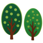 펠트 사계나무 2개 환경구성 교실 꾸미기 Felt Model - Four Seasons Wood 어린이집 유치원 초등학교 학원 인테리어 교실 Felt... 