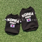 강아지 코리아 아미 티셔츠 : 쏭바이펫