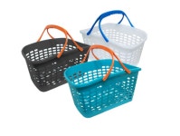 미니 수납바구니 편의점바구니 GS 쇼핑바구니 장바구니 목욕 미니바구니 무인판매 아이스크림 바구니, 검정색, 1개 : 동진포장