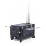 휴대용 캠핑난로 접이식 화목 난로 겨울 캠핑 장작 난방 무쇠 텐트 굴뚝 야외 나무 스토브 휴대용 : R2몰